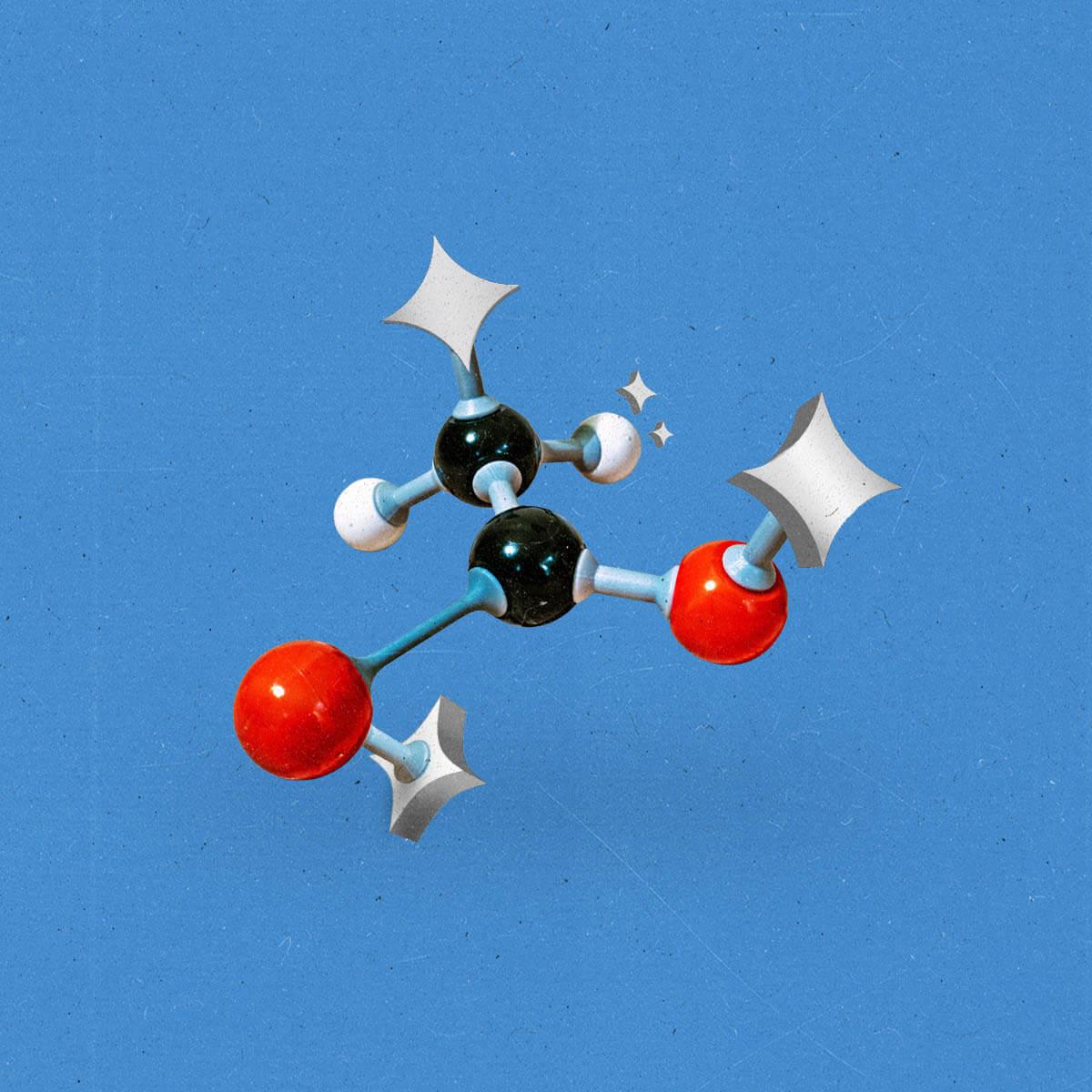 An atom with AI diamonds on all ends.