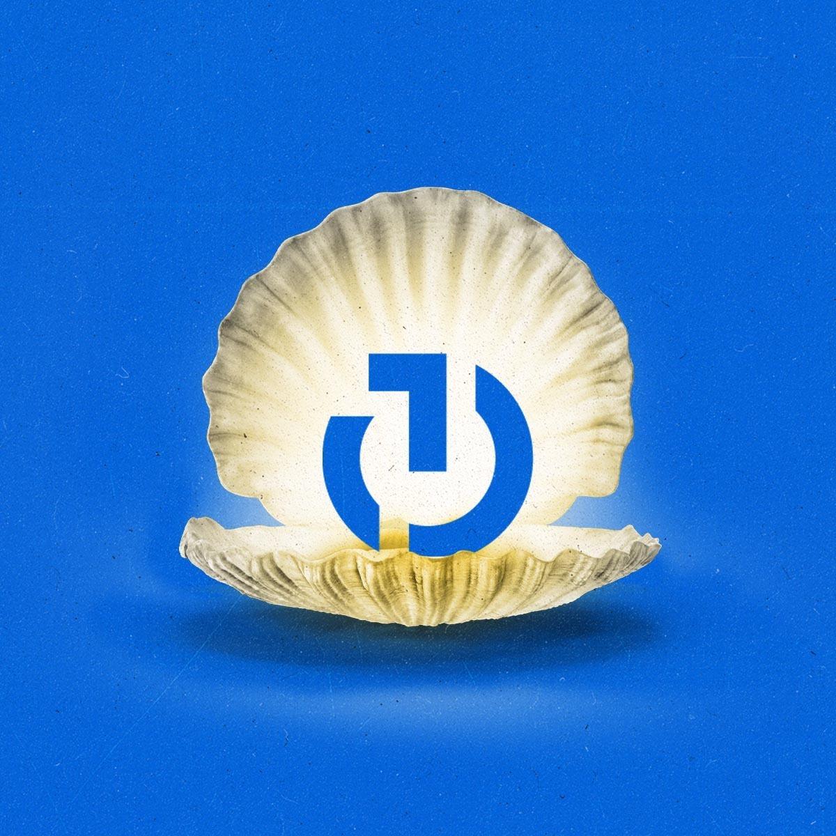 A Trade Desk logo sits within a glowing pearl shell.