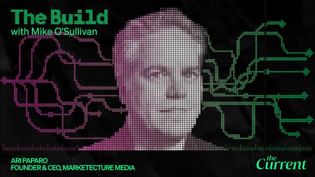 The Build podcast artwork featuring Ari Paparo with stylized portrait and neon graphics.