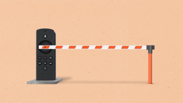 parking barrier made to look like a TV remote.